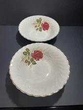 Set Of 2 Myott Anniversary Rose Serving Bowls, 1960's