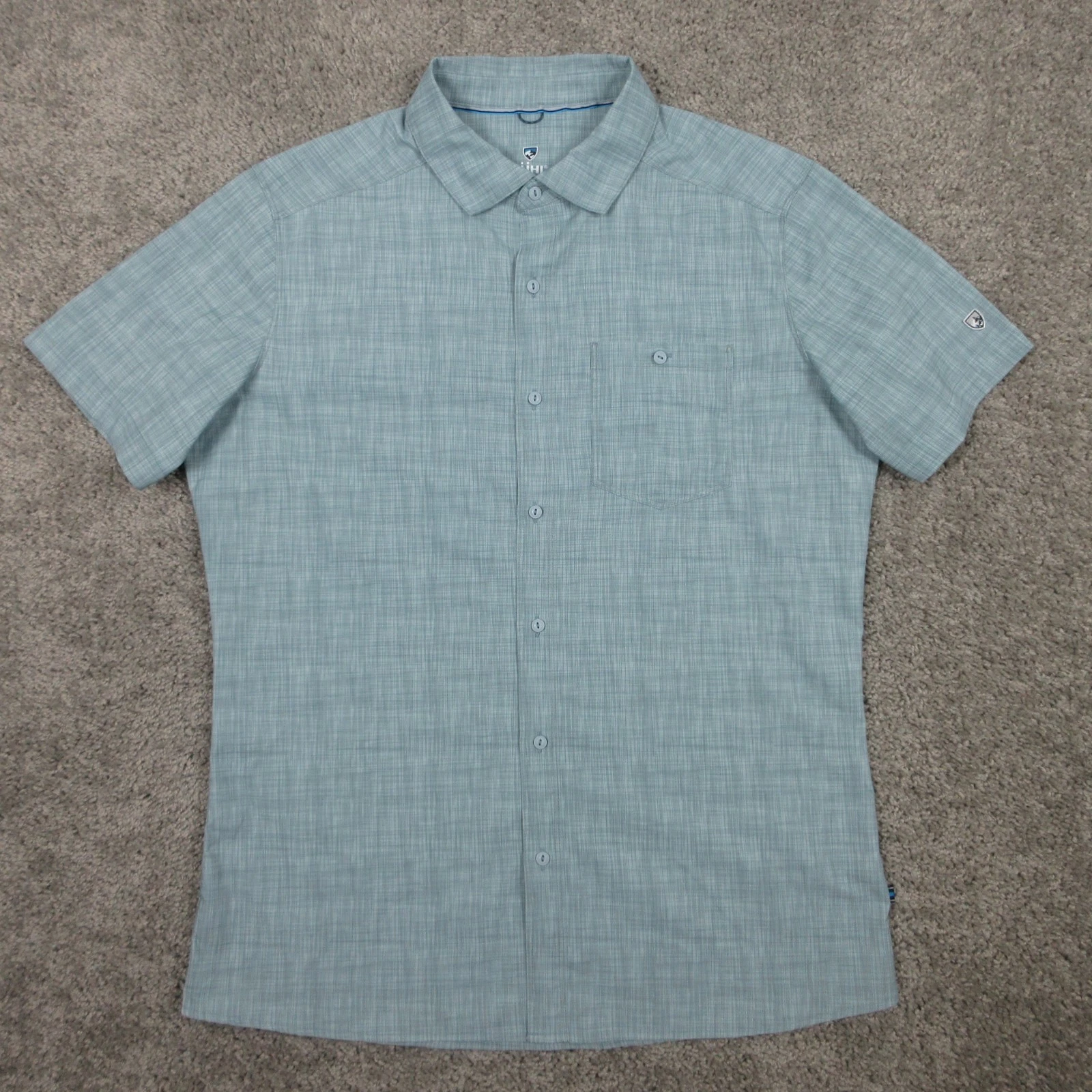 KUHL Shirt Mens Small Green Performance Outdoor Hiking Walking Button Up EUC
Opens in a new window o
