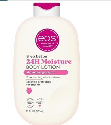 eos Shea Better Body Lotion- Strawberry Dream, with Natural Shea, 16 fl oz