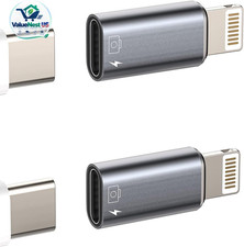 MFi-Certified iPhone OTG Adapter 2Pack USB C Female to Lightning Male Charger Da