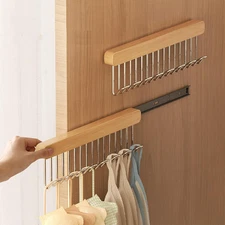 2 Pack 12 Inch Valet Rods for Closets, Extendable and Pull-Out Wardrobe Pole 