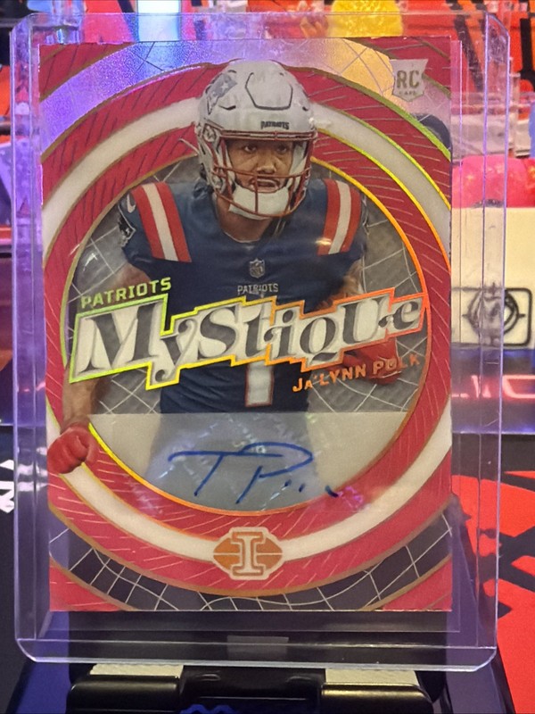 2024 Panini Illusions Mystique Auto Pink /50 Ja’Lynn Polk RC Patriots #/50 SSP