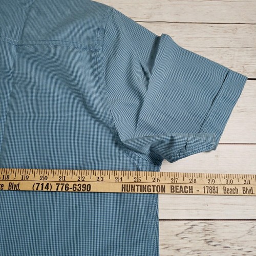 Tommy Bahama Shirt Jeans Island Crafted Modern Fit Button Mens XXL Blue Check - Picture 8 of 9
