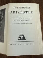 Vintage/ Antique The Basic Works of Aristotle Richard McKeon 1941 Hardcover 
