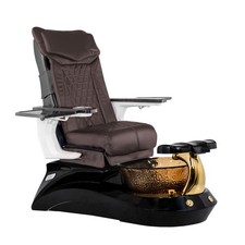 LOTUS II DX Shiatsulogic Pedicure Chair Black Gold Tub w/Discharge Pump, CFE