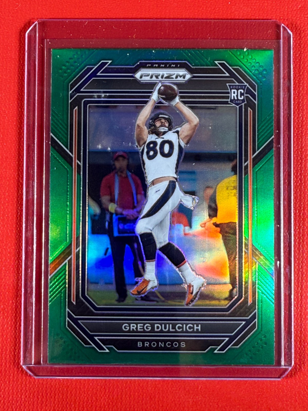 2022 Panini Prizm - Greg Dulcich #360 Denver Rookie RC Green Prizm