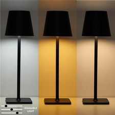 LED TABLE LAMP Indoor/Outdoor Rechargeable Cordless Dimmable 3 Light Settings