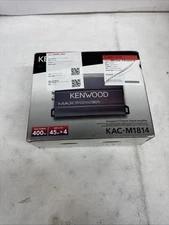 Kenwood Max Power MOSFET Compact 4-Channel 400W Amp KAC-M1814 + 8-Ga Amp Kit
