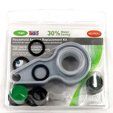 Neoperl, 1.5 GPM, 30 Water Saving, Household Aerator Replacement Kit, 705951