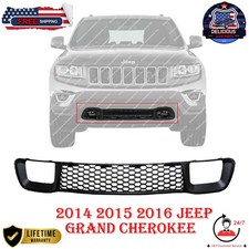 New Oem Replaces Front Bumper Grille Black For 2014-2016 Jeep Grand Cherokee