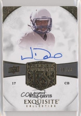2013 Upper Deck Exquisite Collection Rookie Signatures 39/70 Will Davis Auto 0c2