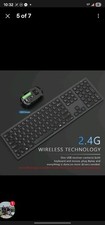Seenda Wireless Keyboard Mouse Combo, Rechargeable, Ultra Slim, Black