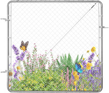 Chain Link Fence Gate, 70 X 72 In, Adjustable Chain Link Fence Panel, Garden Fen
