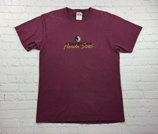 Vintage 90s Florida State University FSU Seminoles T-Shirt Tee Embroidered - LG