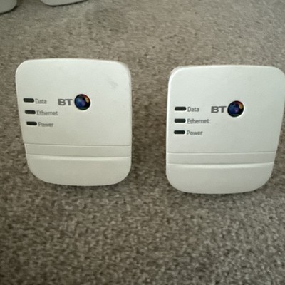 2 x BT Breitband Extender 600 kabelgebunden Powerline Adapter Ethernet