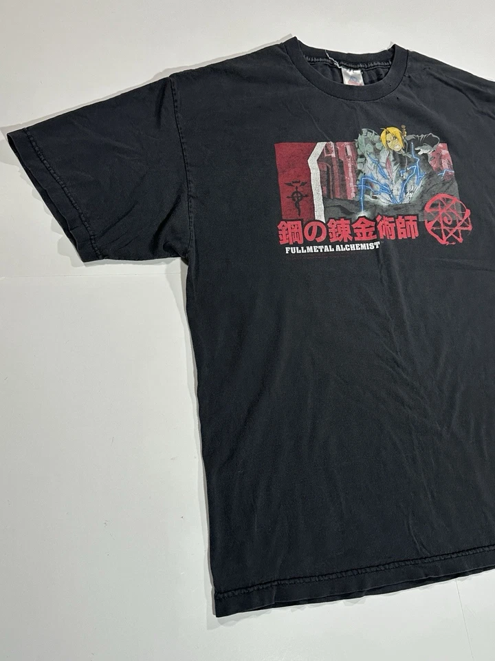 Vintage Y2K 2004 Fullmetal Alchemist Anime Manga Cartoon Promo T-Shirt XL RARE - Image 2 of 4