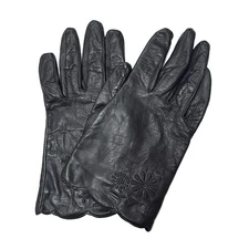 Chloe - Black Leather Women's Gloves