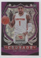 2020-21 Panini Prizm Draft Picks Crusade Purple Wave Prizm Obi Toppin #87 8d2