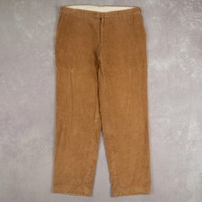 Vintage Relaxed Fit Jumbo Cord Trousers W36 X L32 Men's Beige Corduroy