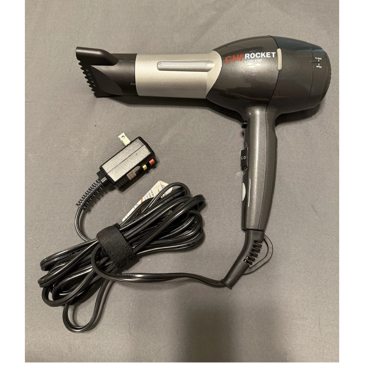 CHI Rocket Low EMF Hair Dryer — Black & Silver CHI Black Hair Dryers for sale | eBay main image 3