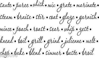 Kitchen Border Quote Vinyl Wall Decor Lettering Decal