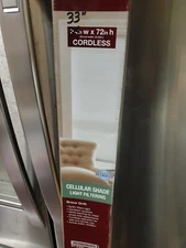 33 x 72"  Home Decorators Snow Drift Light Filtering Cordless Cellular Shade