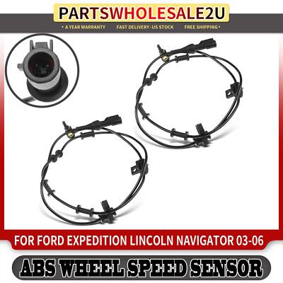 2x Front ABS Wheel Speed Sensors for Ford Expedition Lincoln Navigator 2003-2006