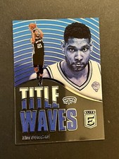 2021-22 Donruss Elite Spurs HOF Tim Duncan #13 - SP Acetate Title Waves Insert