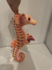 Rare Wild Republic 12.5 Orange Pink Sea Horse Dad 3 Babies Stuffed Plush