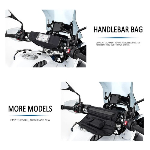 Motorcycle Handlebar Bag Case Waterproof Pouch For Honda Africa Twin CRF1100L 1X - Foto 6 di 7