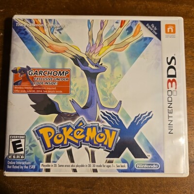 Pokemon X (Nintendo 3DS) Garchomp Variant Case - NO GAME - Authentic ...
