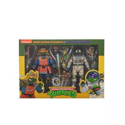 NECA TMNT Samurai Adventure Michelangelo & Space Donatello Ninja Turtles 2 pack