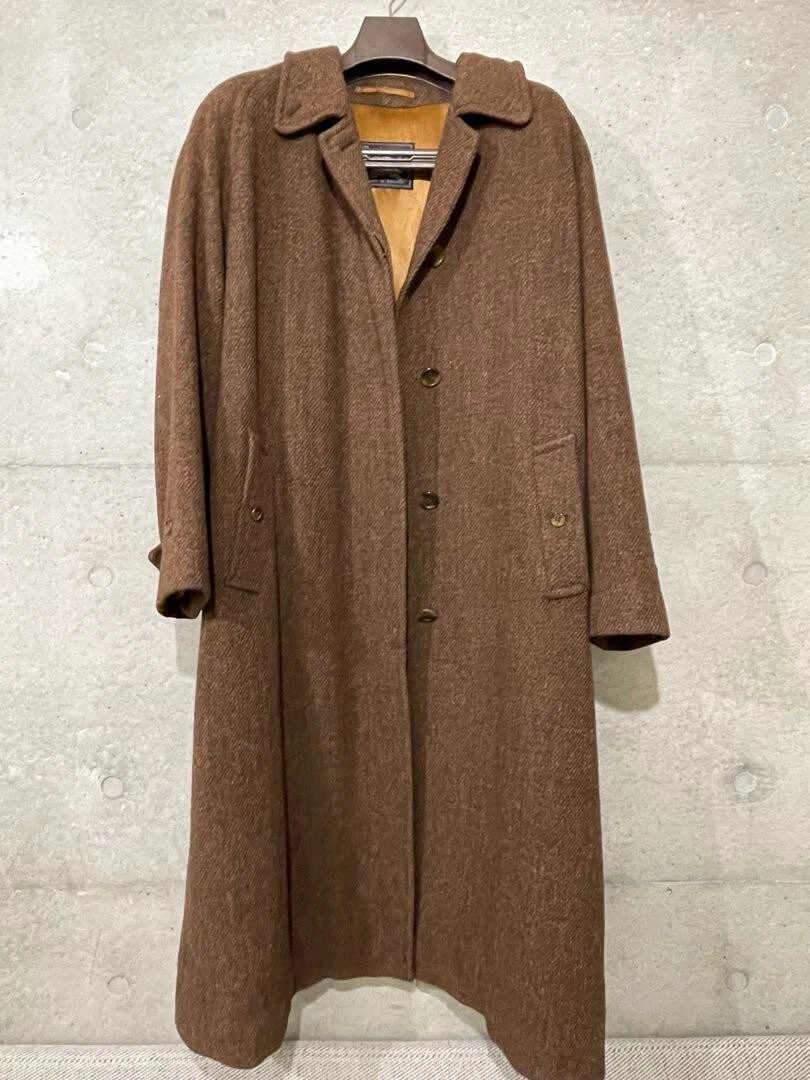 Cappotto balmacaan tweed Burberry Harris manica singola