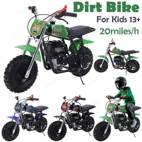 Mini Dirt Bike 40CC 4-Stroke Gas Bike Off-Rode Motor Bike 20MPH For Kid Adults