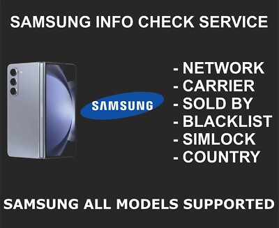 Samsung Info Check, Network, Carrier, Sold By, Simlock, GB, Country, Status