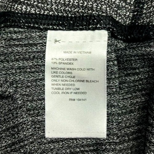 Reebok Leggings Womens (M) Black Gray Printed Pull On Active Ankle Elastic Waist - Picture 6 of 7