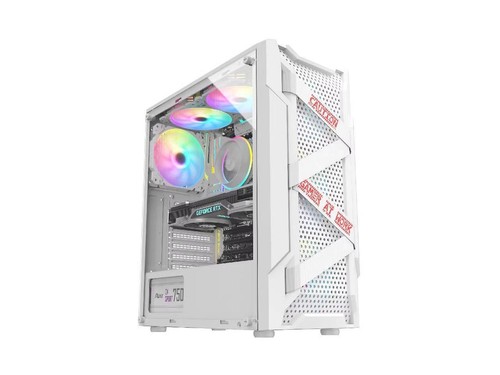 CORN White Mid-Tower Compact Computer Case for ATX/Micro AT/Mini ATX Motherboard
