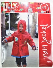 4/5 Lilly New York Rain Jacket Waterproof Coat Child Toddler Rocket Ship Space