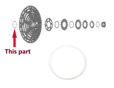 Shimano CS-M9101/M8100/M7100/M6100 12 Spd Cassette Adhesive Ring