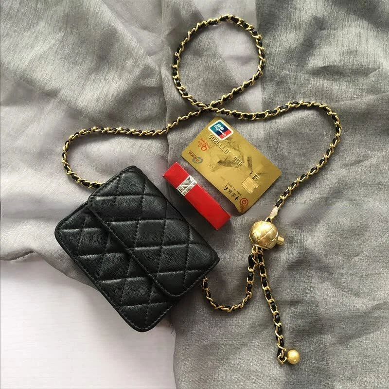 Mini Belt Bag Waist Bag for Women Trendy Y2K Fashion Accessories Black