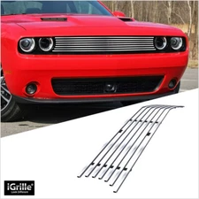 For 2015-2023 Dodge Challenger Main Upper Stainless Chrome Billet Grill Insert