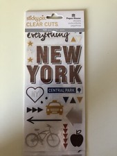 Paper House Sticky Pix Clear Cut 131 Piece New York City Stickers