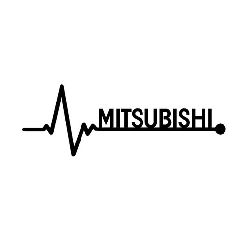 2X Heartbeat Graphic for Mitsubishi SUV Truck Car Automotive Decal Vinyl Sticker - Picture 5 of 6