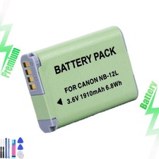 Batería para Canon NB-12L para PowerShot G1 X Mark II N100 VIXIA mini X 1910 mAh