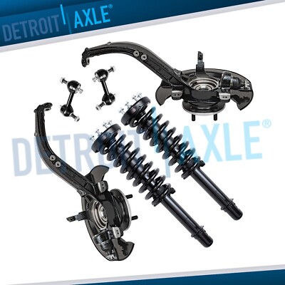 Front Steering Knuckles Wheel Hub Struts Spring Sway Bars for Honda Accord 2.4L
