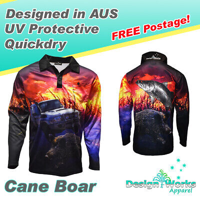 Cane Boar UV protective quickdry fishing shirt - Mens, ladies