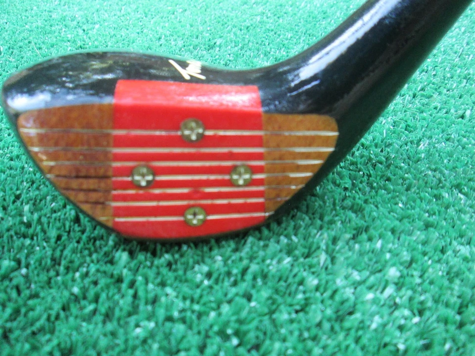 Golf Toney Penna Vintage 4 Madera Bonito Acabado Negro Original con Inserto Cara Roja Foto 2 de 4
