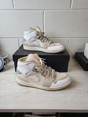 Size 10 Air Jordan 1 Mid SE Craft White/Neutral Grey-Phantom DM9652-100 