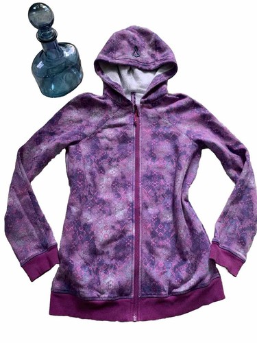 ivivva Scuba Hoodie Sweatshirt Girls Sz 14 Full Zip Purple Heavy Cotton NICE! - Picture 3 of 11