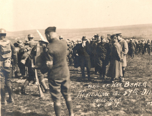 WWI Army Soldiers 89th Division Secretary Of War Real Photo Postcard